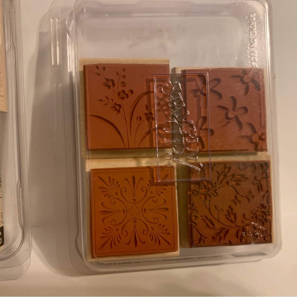 “Stamp n Up” 6 NEW Sets of 34 Red Rubber Wood Base stamps for Scrapbooking - Picture 3 of 16